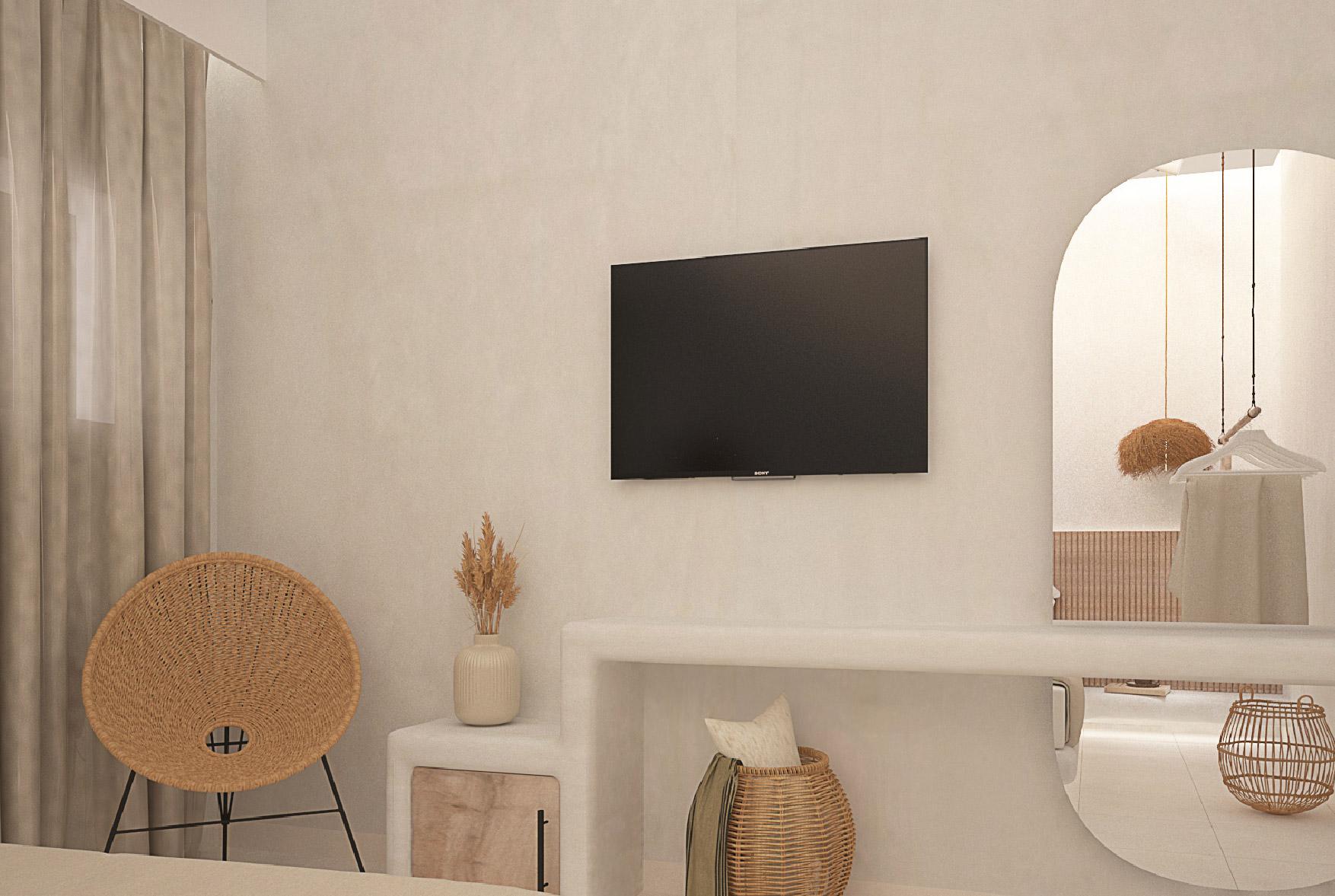 Aelia Luxury Suites Karterados  Exterior photo A wall-mounted television