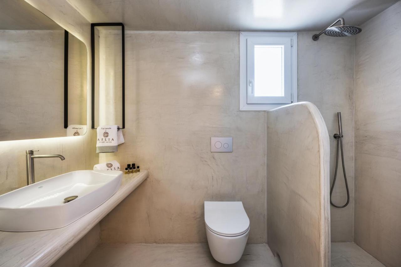 Aelia Luxury Suites Karterados  Exterior photo Bathroom
